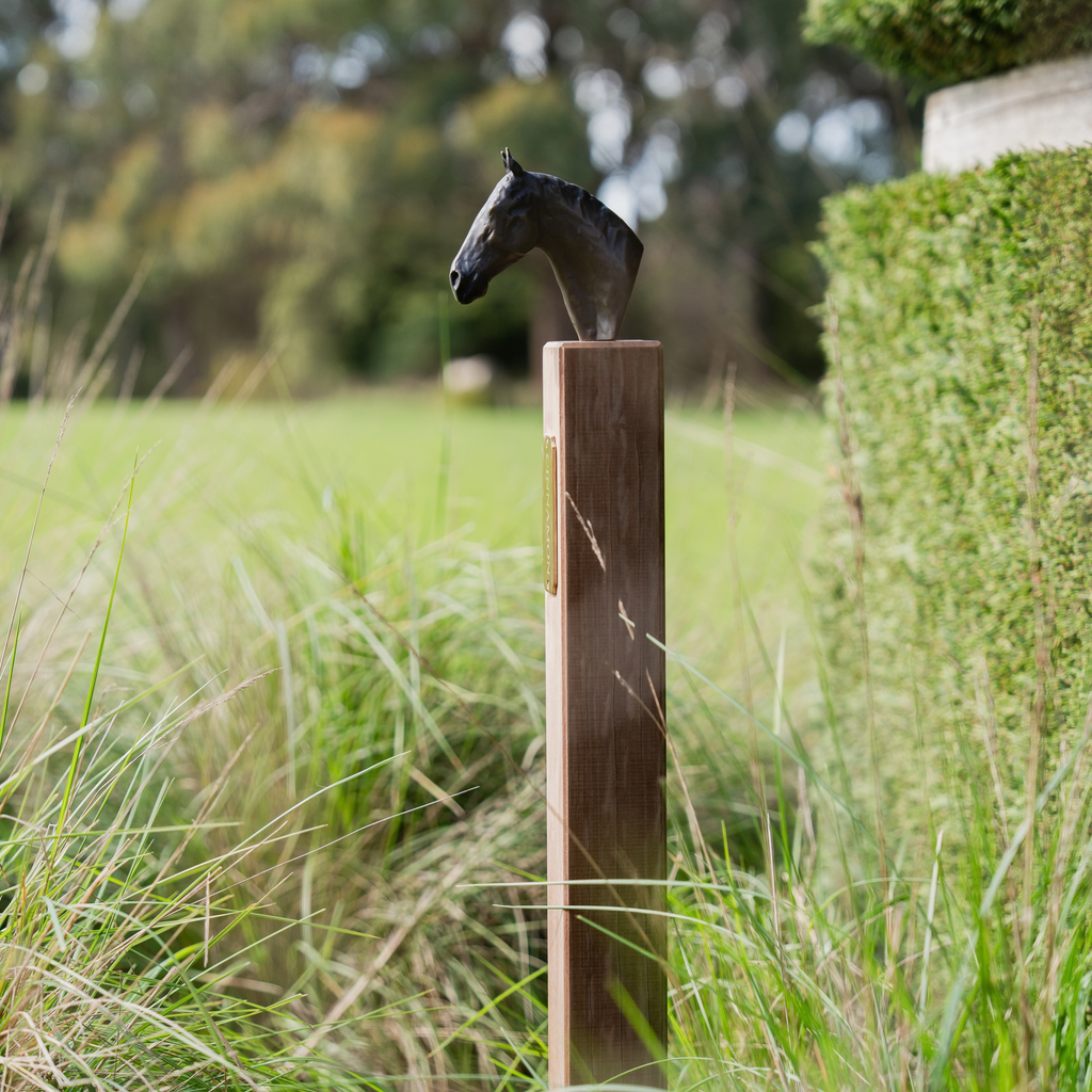 Bronze Horse Memorial on Post