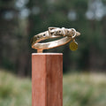 Bronze Dog Collar Memorial on Post